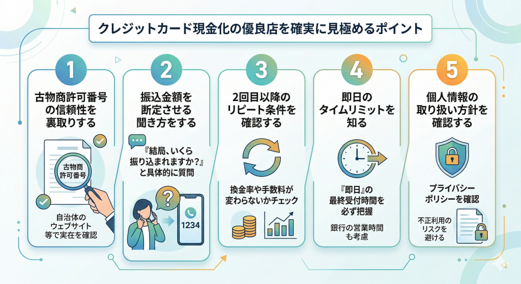 【プロ視点で解説】クレジットカード現金化の優良店を確実に見極めるポイント